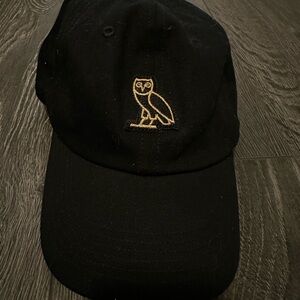 OVO Black Hat with Gold Owl